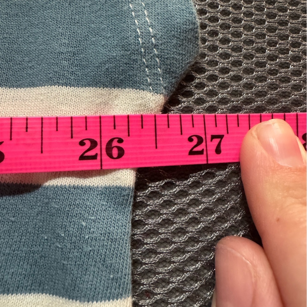Madewell Relaxed Polo Tee Striped Blue and White Size XXL - Picture 8 of 10